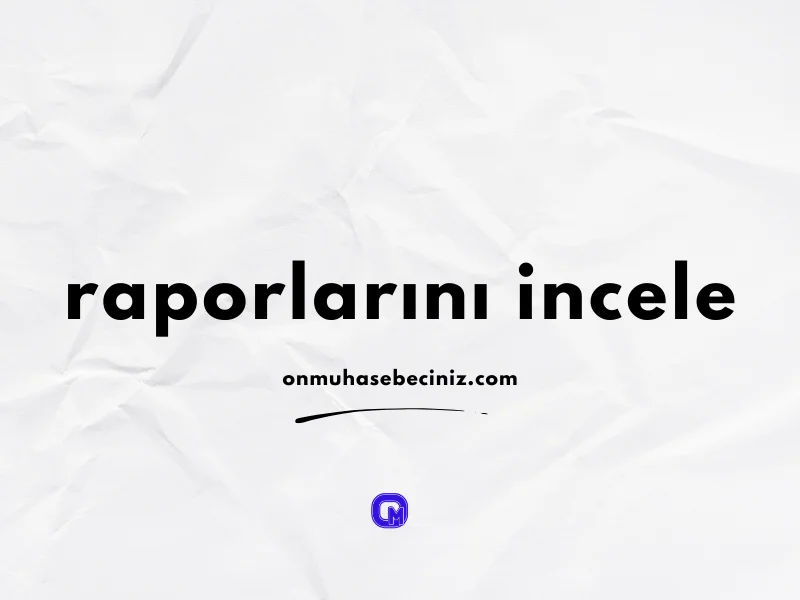 Raporları İnceleyin